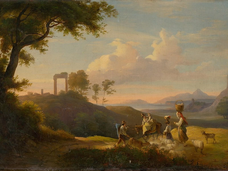 1822-Károly Markó il Giovane - Scena figurale nel paesaggio del Sud Italia, 1850, Galleria nazionale slovacca